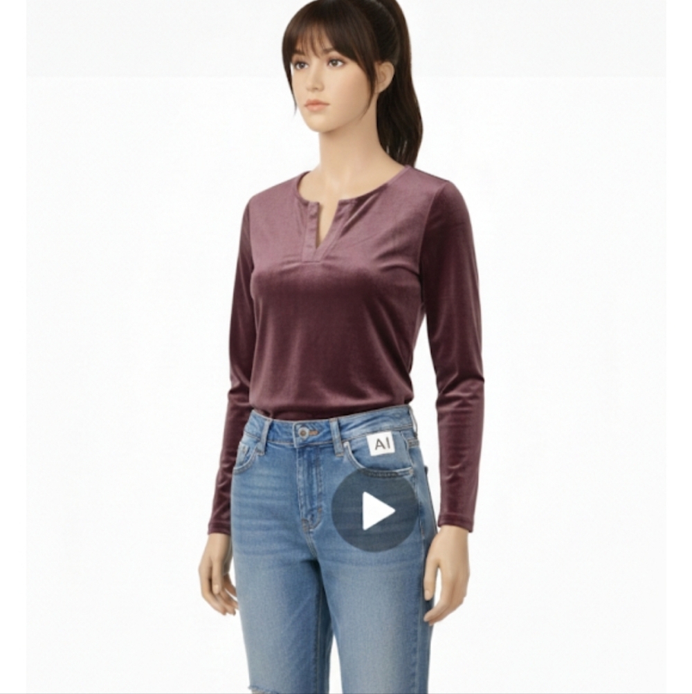 J.jill purple velour top size M - Picture 13 of 13